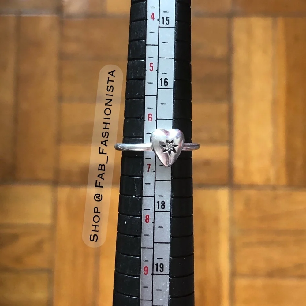 Kendra Scott Sterling Silver Diamond Heart Ring